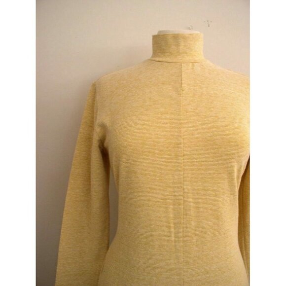 Vintage 90s Ashley Brooke Champagne Gold Mock Neck Catsuit M/L - Picture 4 of 12